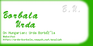 borbala urda business card